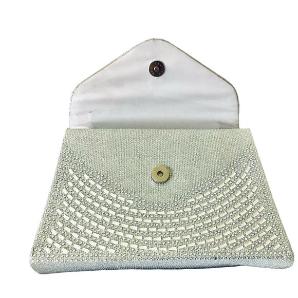 Silver Glitter Evening Clutch - Picture 5 of 7